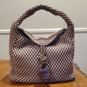 Tissa Fontaneda Uptown Sack Bubble Leather Bag